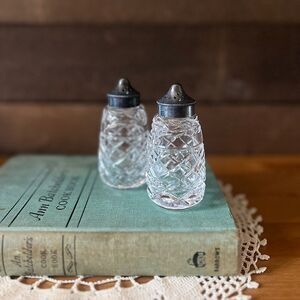 Vintage Waterford Crystal EPNS Plated Salt and Pepper Shakers